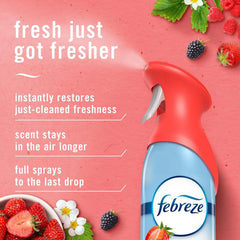 Febreze New & Improved Air Mist, Berry & Bramble Air Freshener, Home and Kitchen Essentials, Odor Fighting Room Spray (Pack of 6)