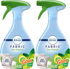Febreze Fabric Spray Air Freshener, Odor-Fighting Fabric Refresher, Sneaker Balls Alternative, Couch Cleaner, Linen Spray, Multi-Use, Gain Original Scent, 23.6 fl oz (Pack of 2)