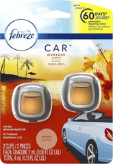 Febreze Car Air Fresheners, Hawaiian Aloha, Odor Fighter for Strong Odors Car Vent Clips (16 Count)