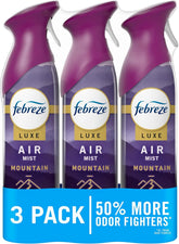 Febreze Air Mist, Air Freshener Spray, Odor Fighting Room Spray, Deodorizer for Home Bathroom Kitchen Office Apartment Dorm Room Classroom, Mountain Scent, 8.1oz (Pack of 3)