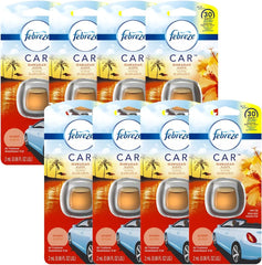 Febreze Odor Clear Car Vent Air Freshener Clip, Hawaiian Aloha 0.06 Fl.Oz - 8 Pack