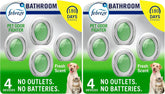 Febreze Multicolor Bathroom Air Freshener,Odor-Fighting,Plug in Alternative,Air Fresheners for Home,Bathroom,Kitchen,and Closet,Heavy Duty Pet Scent,4 Count (Pack of 2)