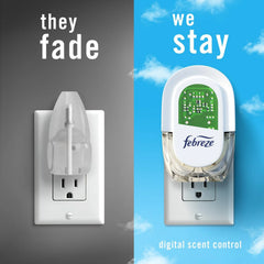 Febreze Plug In Air Freshener, Odor-Fighting Scented Oil Refill, Linen & Sky Scent, 4 Refills