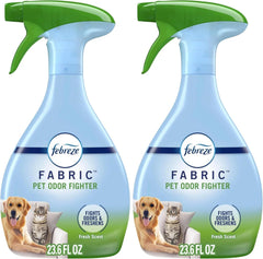 Febreze Fabric Spray Air Freshener, Odor-Fighting Fabric Refresher, Sneaker Balls Alternative, Couch Cleaner, Linen Spray, Multi-Use, Pet Odor Fighter Scent, 23.6 fl oz (Pack of 2)