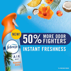 Febreze Air Mist, Air Freshener Spray, Odor Fighting Room Spray, Deodorizer for Home Bathroom Kitchen Office Apartment Dorm Room Classroom, Kitchen Base Mix, 8.1oz, 3ct